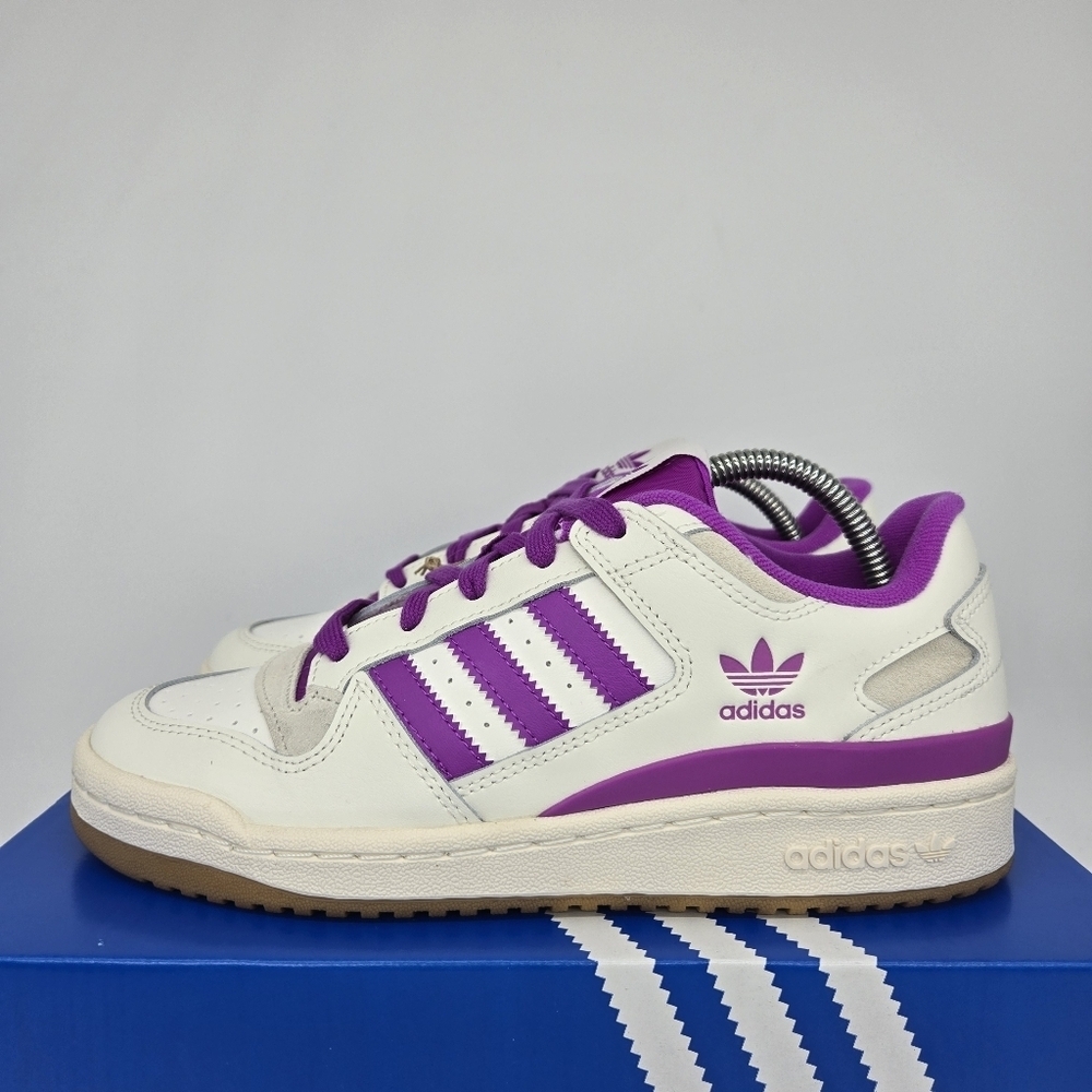New Adidas Forum Low CL 'White Purple Burst' Women's Shoes Size 6